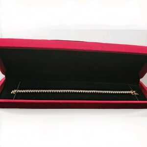 7inch Gold plated 3mm Tennis Bracelet prong set Cubic Zirconia /Box lock clasp